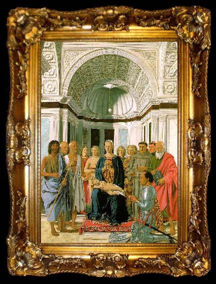 framed  Piero della Francesca Madonna and Child with Saints, ta009-2
